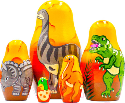 Матрешка сувенирная Брестская Фабрика Сувениров В виде динозавров 5143