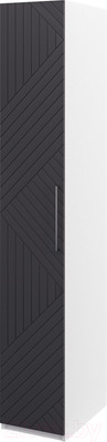 Шкаф-пенал Мебель-Неман Отис МН-039-07 П5 (белый/графит)