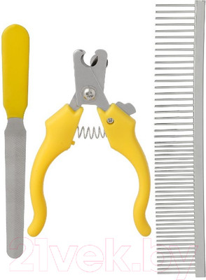 Набор для ухода за когтями Miniso Pet Series 2.0 Beauty Set с расческой и пилкой / 3828 (желтый)