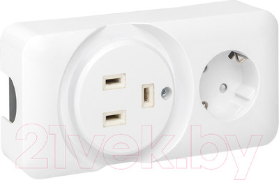 Розетка КС Дабрабыт РШ/евро 16А/32А / 74887 (белый)