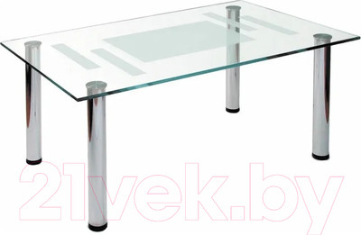 Журнальный столик Мебелик Робер 10М (хром)