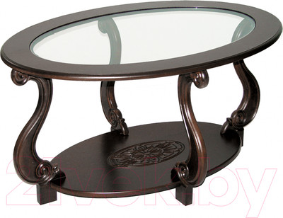 Журнальный столик Мебелик Овация С (темно-коричневый)