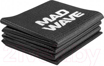Коврик для йоги и фитнеса Mad Wave Yoga Mat PVC Foldable (черный)