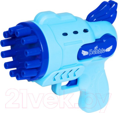 Набор мыльных пузырей Bondibon Наше Лето. Пистолет для мыльных пузырей / ВВ5424 (синий/голубой)