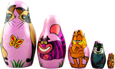 Матрешка сувенирная Брестская Фабрика Сувениров Мультяшные кошки 5106