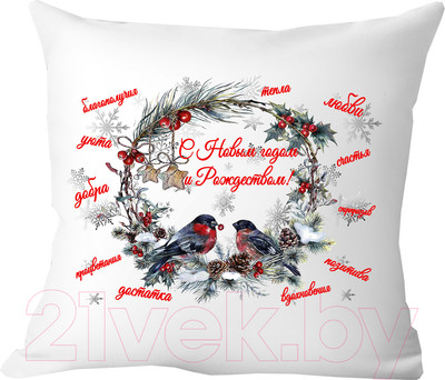 Подушка декоративная Print Style С новым годом и Рождеством 40x40god5