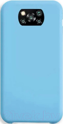 Чехол-накладка Case Matte Lux для Poco X3 (голубой)