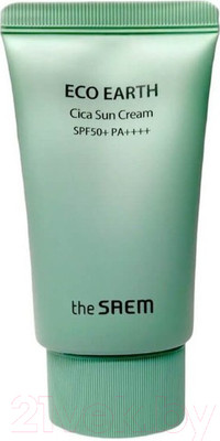 Крем солнцезащитный The Saem Eco Earth Cica Sun Cream  (50г)