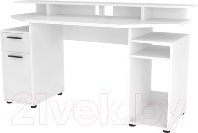 Компьютерный стол Интерлиния Skill-1 (белый платинум/белый платинум)