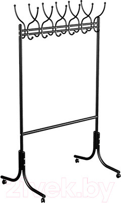 Вешалка для одежды Мебелик М 11 на колесах (черный)