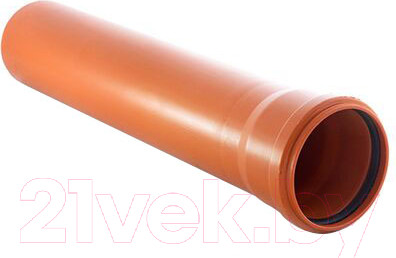 Труба наружной канализации РосТурПласт 110x1000мм SN2 / 14725