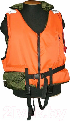 Страховочный жилет Спортивные мастерские Шкипер / SM-019 (оранжевый/камуфляж)