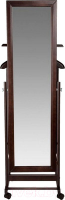 Стойка для одежды Мебелик Костюмная с зеркалом на колесах В 24Н (венге)