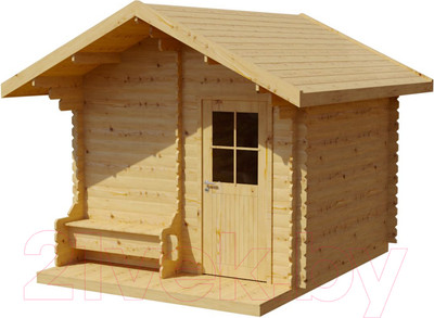 Хозблок деревянный ДомБелКом ХБ-2 3.0x4.0