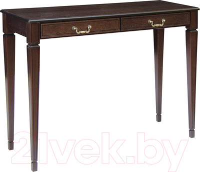 Консольный столик Мебелик Васко В 91Н (темно-коричневый/патина)