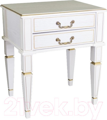 Тумба Мебелик Васко В 118Н (белый ясень/золото)