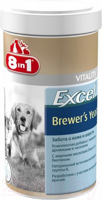 Кормовая добавка для животных 8in1 Excel Brewers Yeast / 109495/660469 (140таб)