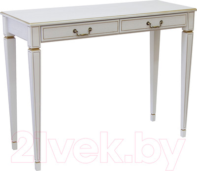 Консольный столик Мебелик Васко В 91Н (белый ясень/золото)