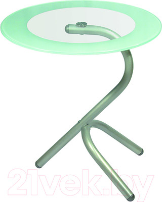 Журнальный столик Мебелик Дуэт 5 (металлик/прозрачный)