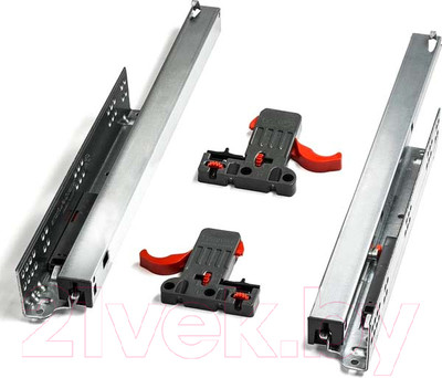 Комплект направляющих мебельных Samet Smart Slide (полное выдвижение с доводчиком 550мм, правый/левый)