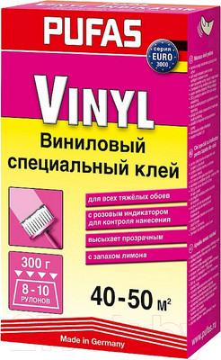 Клей для обоев Pufas Euro 3000 Индикатор Виниловый (300г)