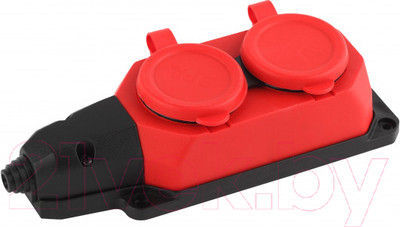 Колодка удлинителя ЭРА K-2e-RED-IP44 / Б0044551