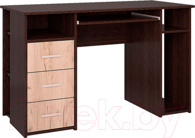 Компьютерный стол Интерлиния СК-010 (дуб венге/дуб серый)