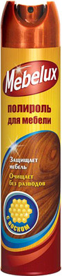 Полироль для мебели Mebelux Аэрозоль с воском для мебели  (300см3 )