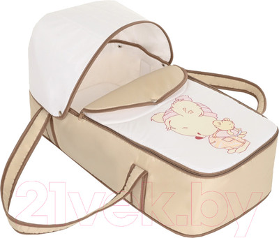 Люлька-переноска Bambola Мишка-Малышка / 7686 (бежевый/белый)