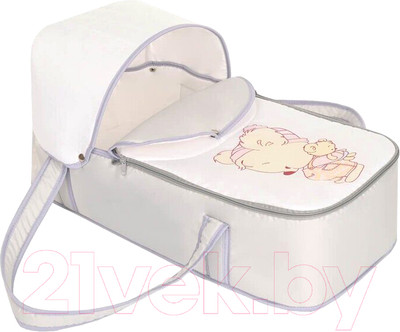 Люлька-переноска Bambola Мишка-Малышка / 7693 (серый/белый)