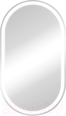 Шкаф с зеркалом для ванной Континент Elmage Black Led 45x80