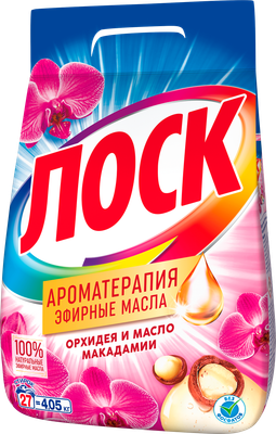 Стиральный порошок ЛОСК Ароматерапия Орхидея и Масло Макадамии (4.05кг)