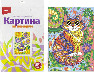 Картина по номерам Lori Котик / Ркн-012