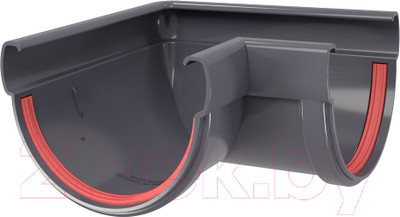 Угол желоба Grand Line Дизайн 135 ПВХ 90 градусов RAL 7024 (графит)