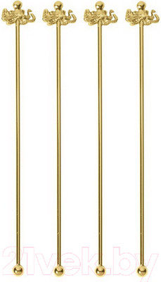 Набор палочек для коктейля Paderno Bar Осьминог 18/10 / 41491G06 (золото)