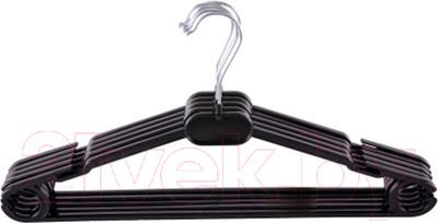 Набор пластиковых вешалок-плечиков Литопласт №3 (5шт, черный)