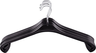 Набор пластиковых вешалок-плечиков Литопласт №1P (5шт, черный)