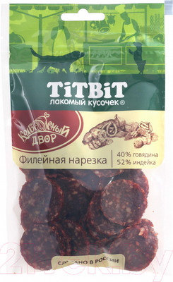 Лакомство для собак TiTBiT Нарезка филейная Колбасный двор / 21965 (80г)