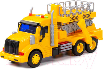 Автомобиль-вышка Полесье Профи со светом и звуком / 89786 (инерционный, желтый)