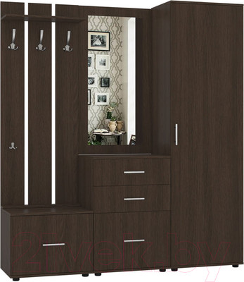 Секция в прихожую Интермебель Визит-1 (дуб венге)