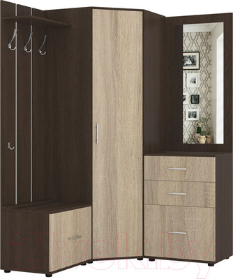 Секция в прихожую Интермебель Визит-2 (дуб венге/дуб сонома)
