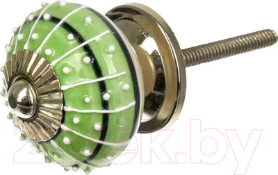 Ручка для мебели Blumen Haus Ливанский узор / 66046 (зелный/белый)