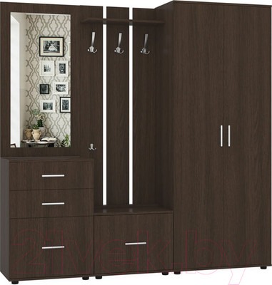 Секция в прихожую Интермебель Визит-4 (дуб венге)