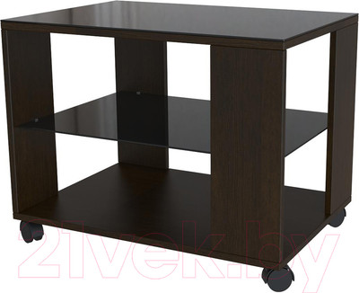 Журнальный столик Мебелик BeautyStyle 5 (венге/стекло черное)