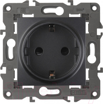 Розетка ЭРА Elegance 14-2102-05 / Б0034276 (антрацит)