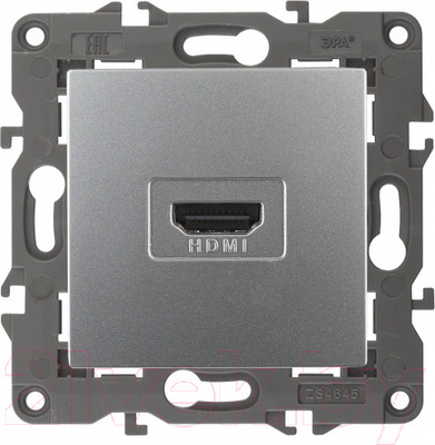 Розетка ЭРА Elegance 14-3114-03 / Б0034334 (алюминий)