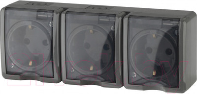 Розетка ЭРА 11-2406-03 / Б0020723 (серый)