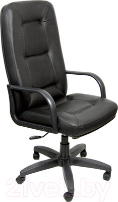 Кресло офисное Деловая обстановка Пилот Стандарт (кожа черный)