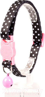 Ошейник Duvo Plus Белые точки / 11166/black (черный)