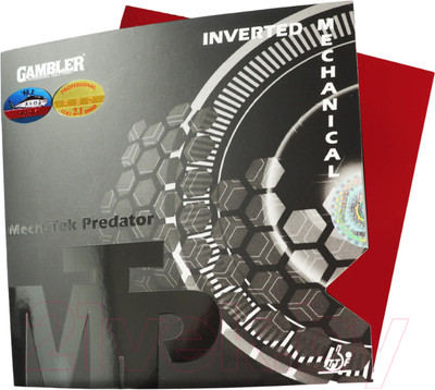 Накладка для ракетки настольного тенниса Gambler Mech-Tek / GCP-6 (красный)